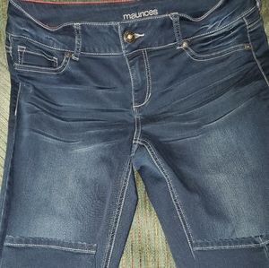 Maurice's dark wash jeggings Large short